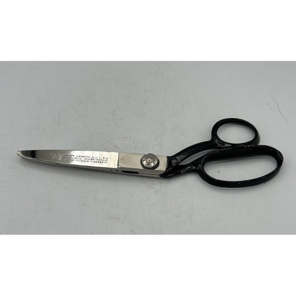 Vintage WISS 10" USA Pinking Shears Scissors‎ Scalloping Table 4" Blades